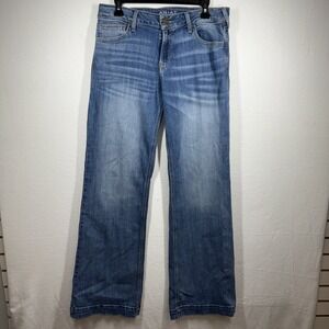 Ariat Denim Jeans Mid Rise Jacqueline Size 31L Boot Cut Trouser Blue Western